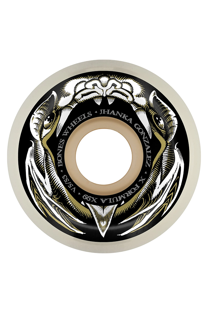 Bones Wheels Jhanka Night Flight V5 Sidecut X-Formula Skateboard Wheels 53mm