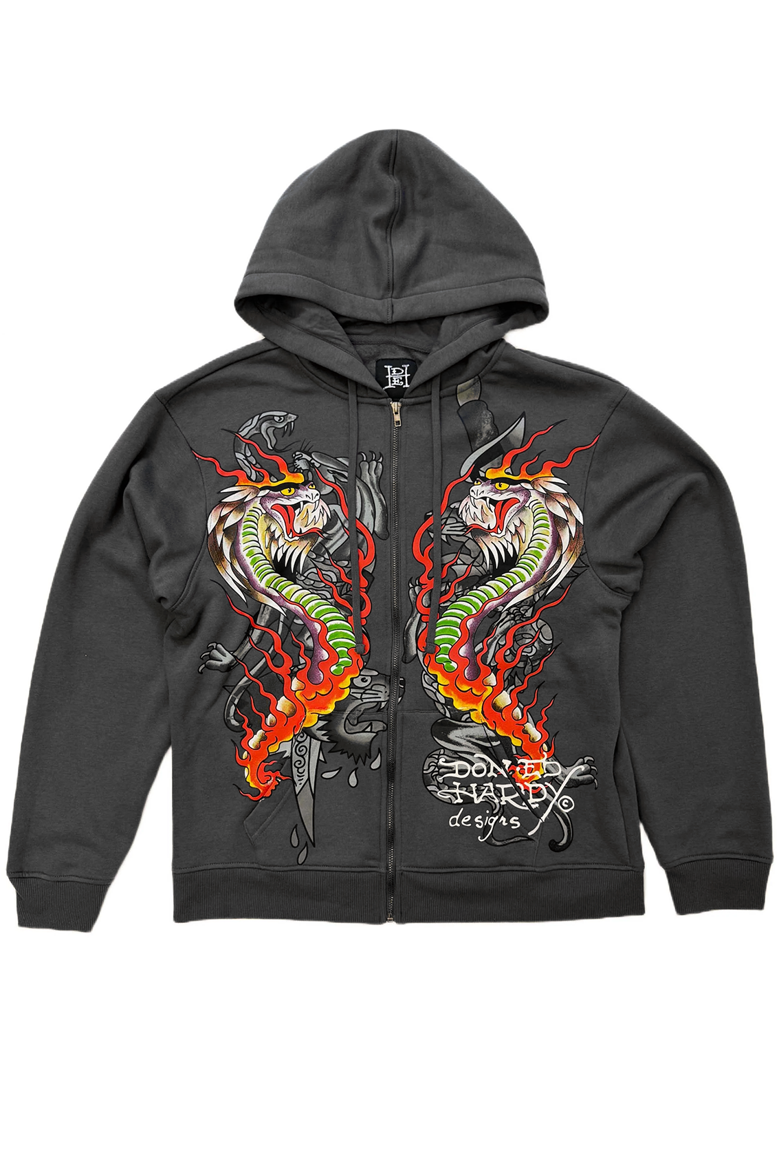Ed Hardy Dragon Flame Men's Zip Hoodie – Mainland Skate & Surf