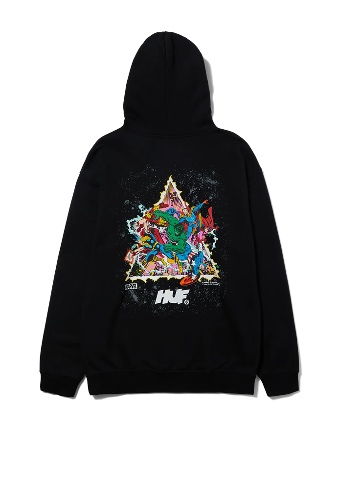 Huf x Marvel Avengers Cosmic Assemblage Pullover Hoodie Black