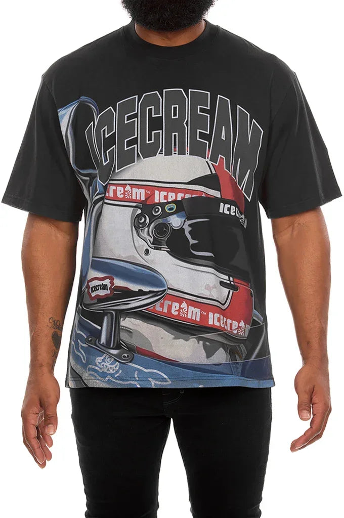 AD Processing Oversized S/S Tee【BLACK】 Icecream Sponsor SS Tee (Oversized fit) – Mainland Skate & Surf