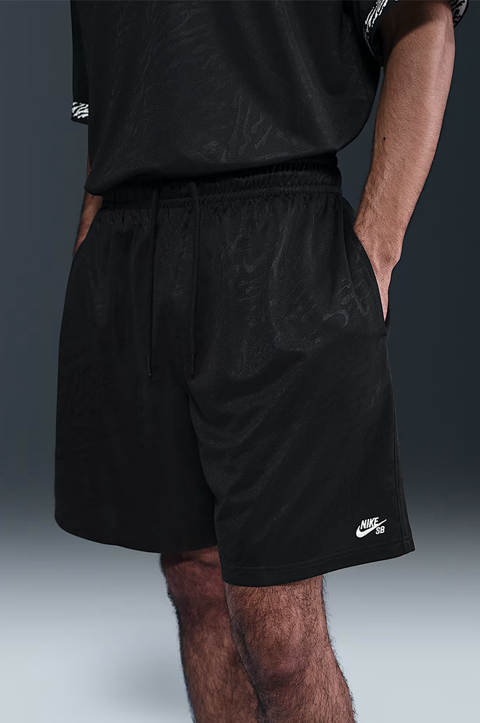 nike sb icon black mens sweat shorts