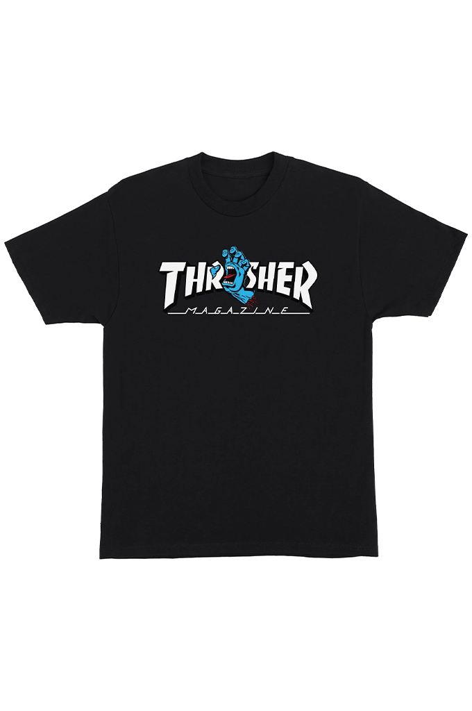 Santa Cruz X Thrasher Screaming Logo Tee – Mainland Skate & Surf Santa Cruz X Thrasher Screaming Logo Tee – Mainland Skate & Surf