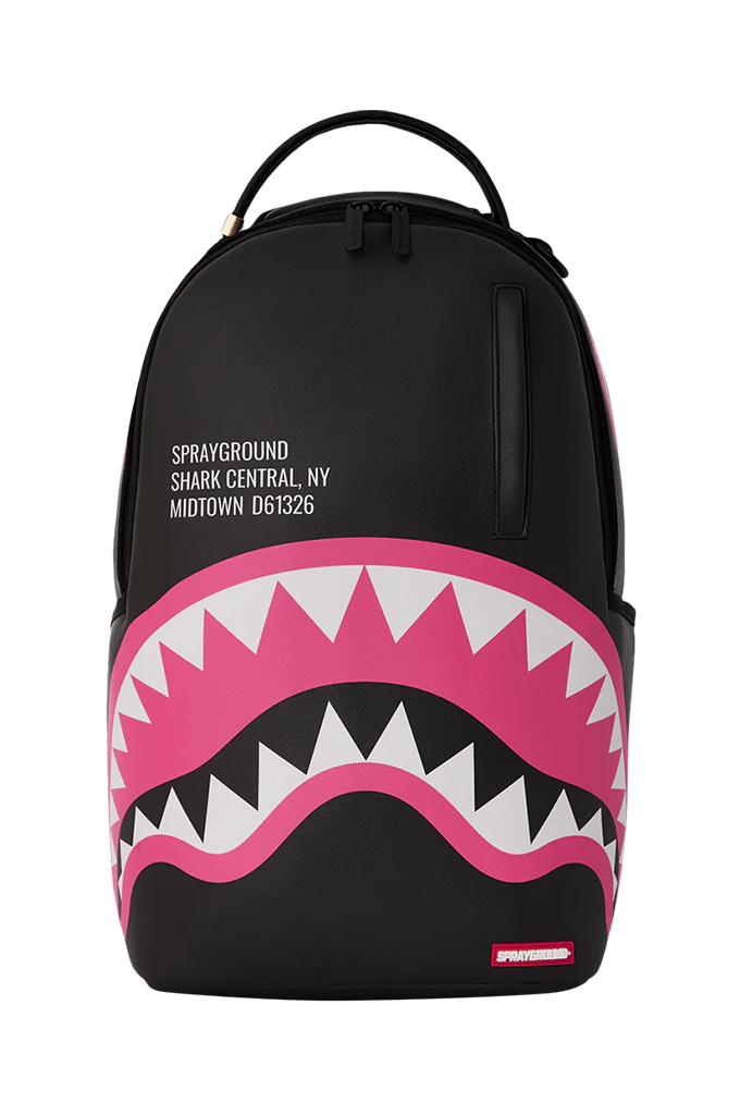 Sprayground Shark Central Pink Sorbet DLXSV Backpack Mainland Skate Surf