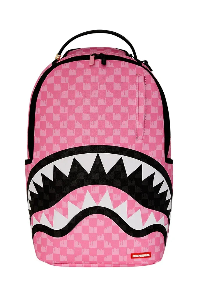Sprayground Pink And Black Drip Check Pink Paradise Backpack – Mainland Skate & Surf