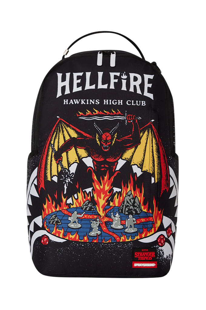 hellfire jansport backpack Sprayground Stranger Things Hellfire Club Backpack – Mainland Skate & Surf