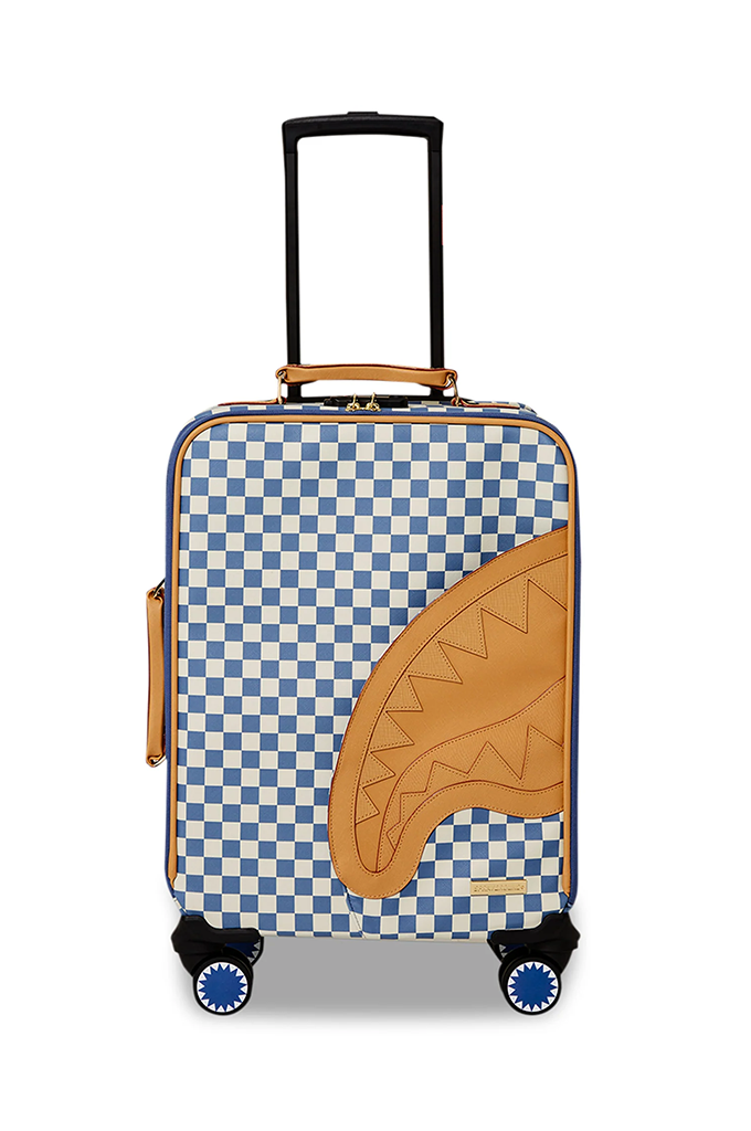 Sprayground Letter Checker Shark Yacht Club Carry On Luggage