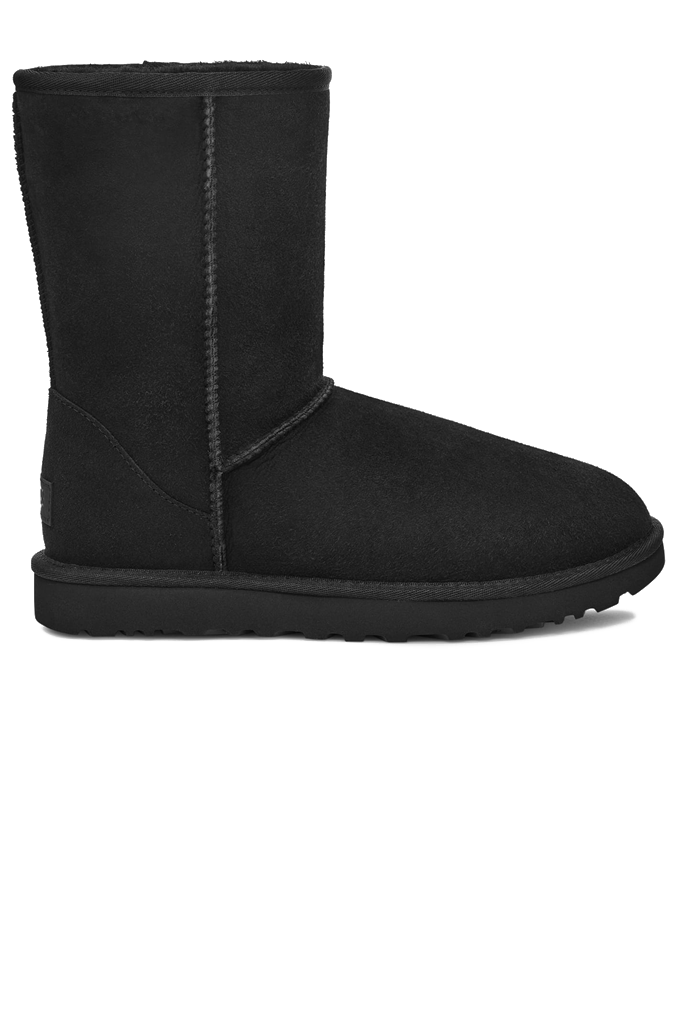 UGG Classic Short II Stud suede leather deals fur black boots. Size: 8