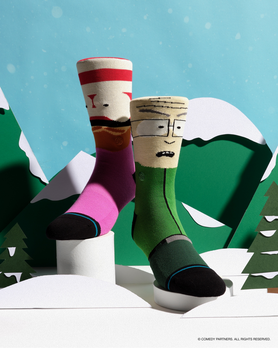 Stance x South Park Mr. Garrison and Mr. Hat Large Stance Crew Socks M –  Cowing Robards Sports