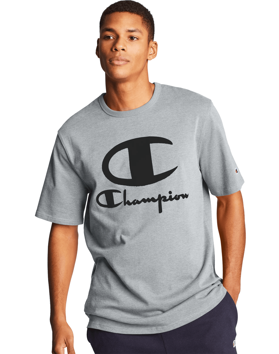 Champion reverse weave store script logo tee