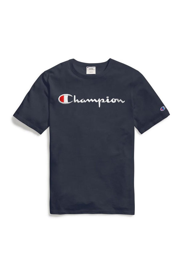 Champion Heritage Elevated Graphics Script Embroidered Tee - Mainland Skate & Surf