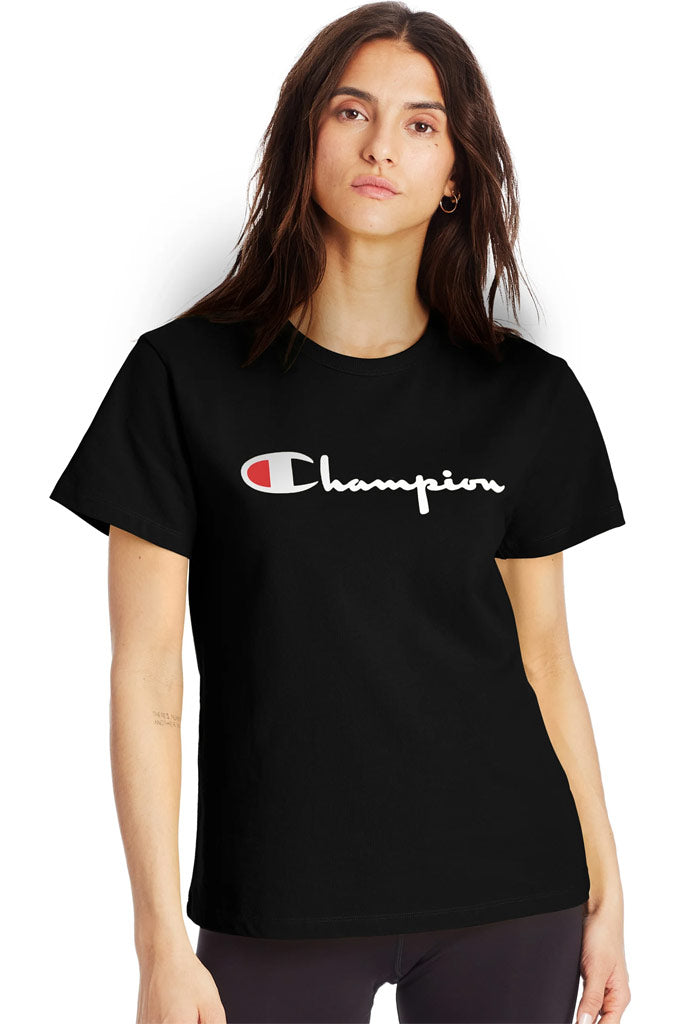 Champion Women s Heritage Tee Black T shirts