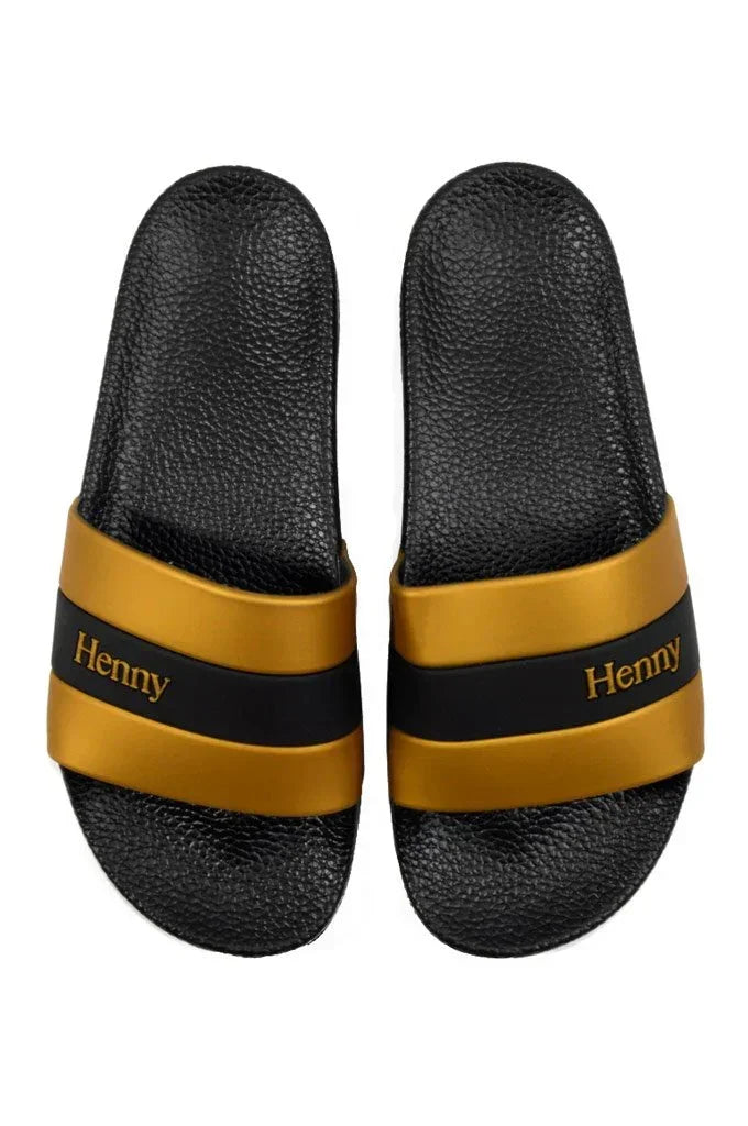 Men black and gold rubber slides CREATIVE RECREATION VICENZA BLACK GOLD — CREATIVE RECREATION main image 4
