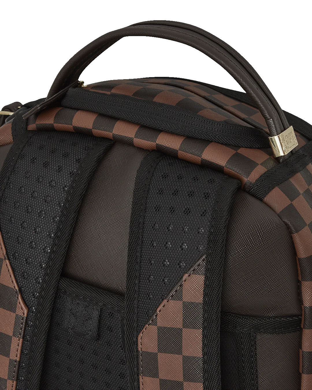 checkered leather trim backpack Sprayground Core Embossed Check Backpack – Mainland Skate & Surf
