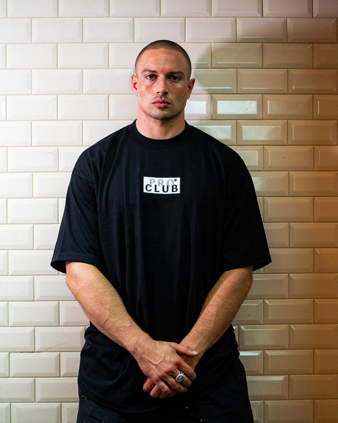 【PROCLUB】Heavyweight Short Sleeve Embroidered Tシャツ Pro Club Men's Heavyweight Short Sleeve Embroidered Box Logo