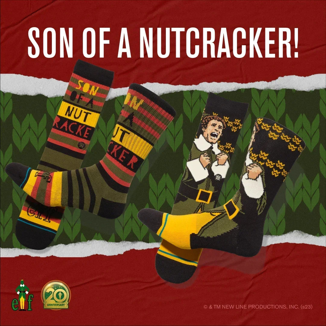 Stance Crew Socks – Elf Design, Mit Fußgewölbe-Unterstützung & Nahtlosem Zehenverschluss