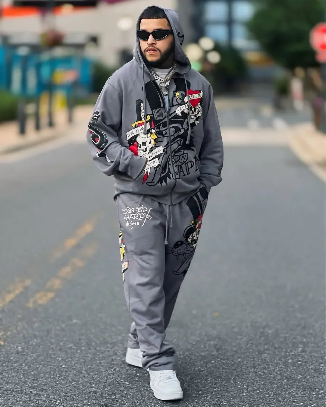 Ed Hardy LKS Skull Men's Zip Up Hoodie – Mainland Skate & Surf Ed Hardy LKS Skull Men's Zip Up Hoodie – Mainland Skate & Surf