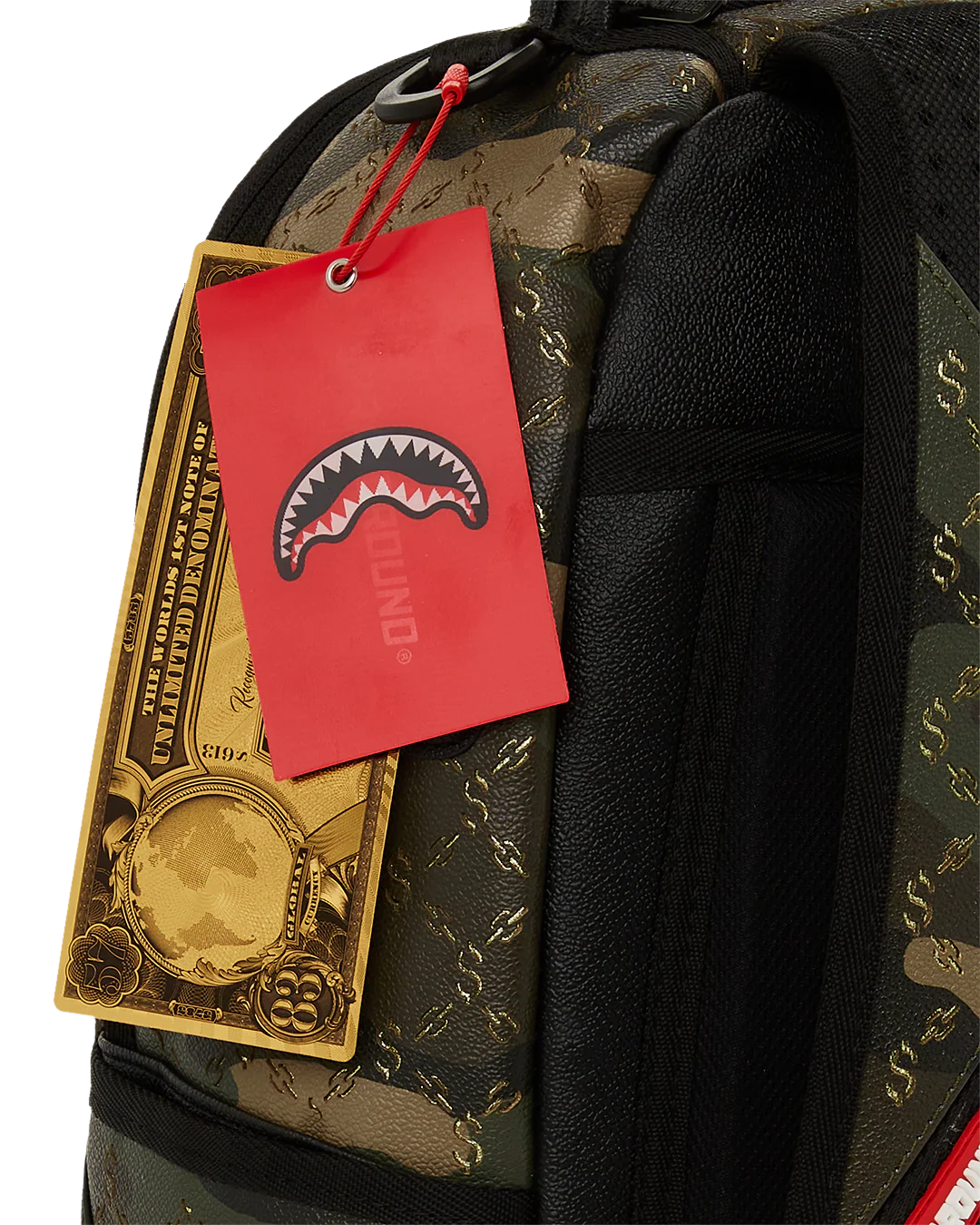 Sprayground Lasers Blazin Pattern Over Camo DLXSV Backpack