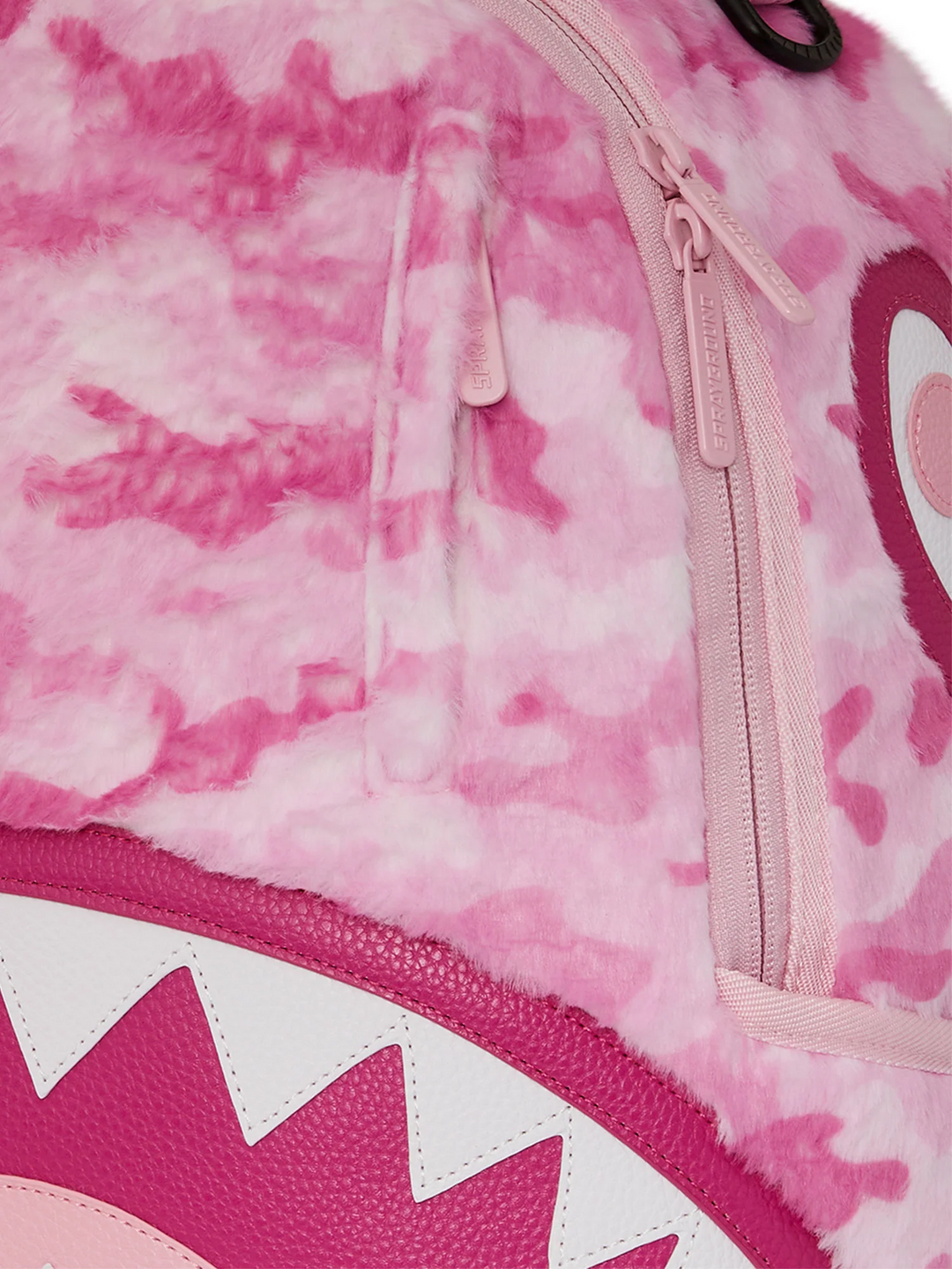 Sprayground Pink Camo Faux Fur DLXSV Backpack