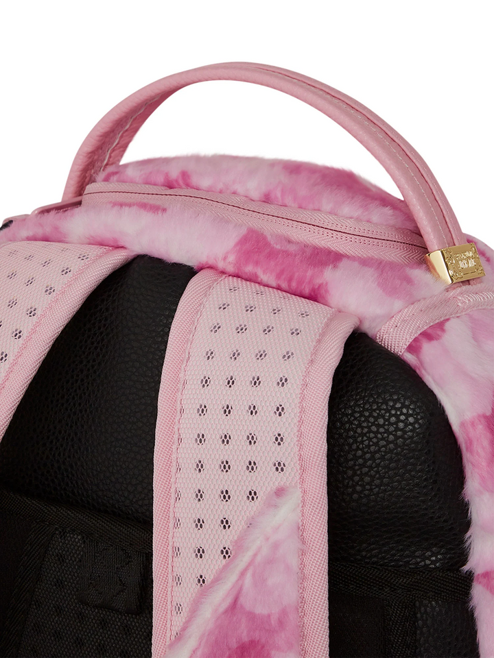 Sprayground Pink Camo Faux Fur DLXSV Backpack