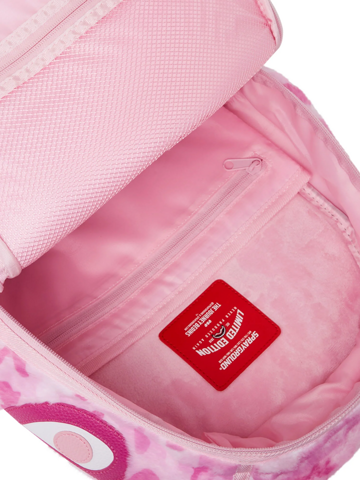 Sprayground Pink Camo Faux Fur DLXSV Backpack