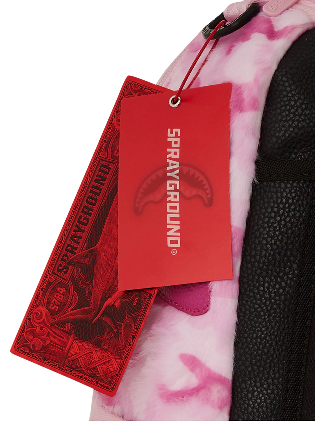 Sprayground Pink Camo Faux Fur DLXSV Backpack