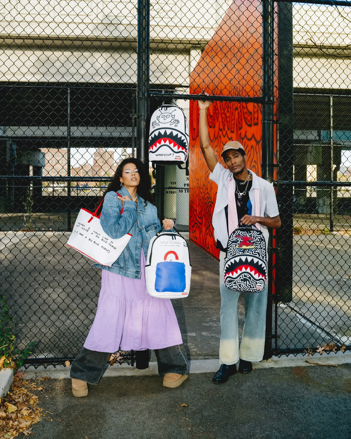 Sprayground Keith Haring Skater Guy Print DLXSV Backpack