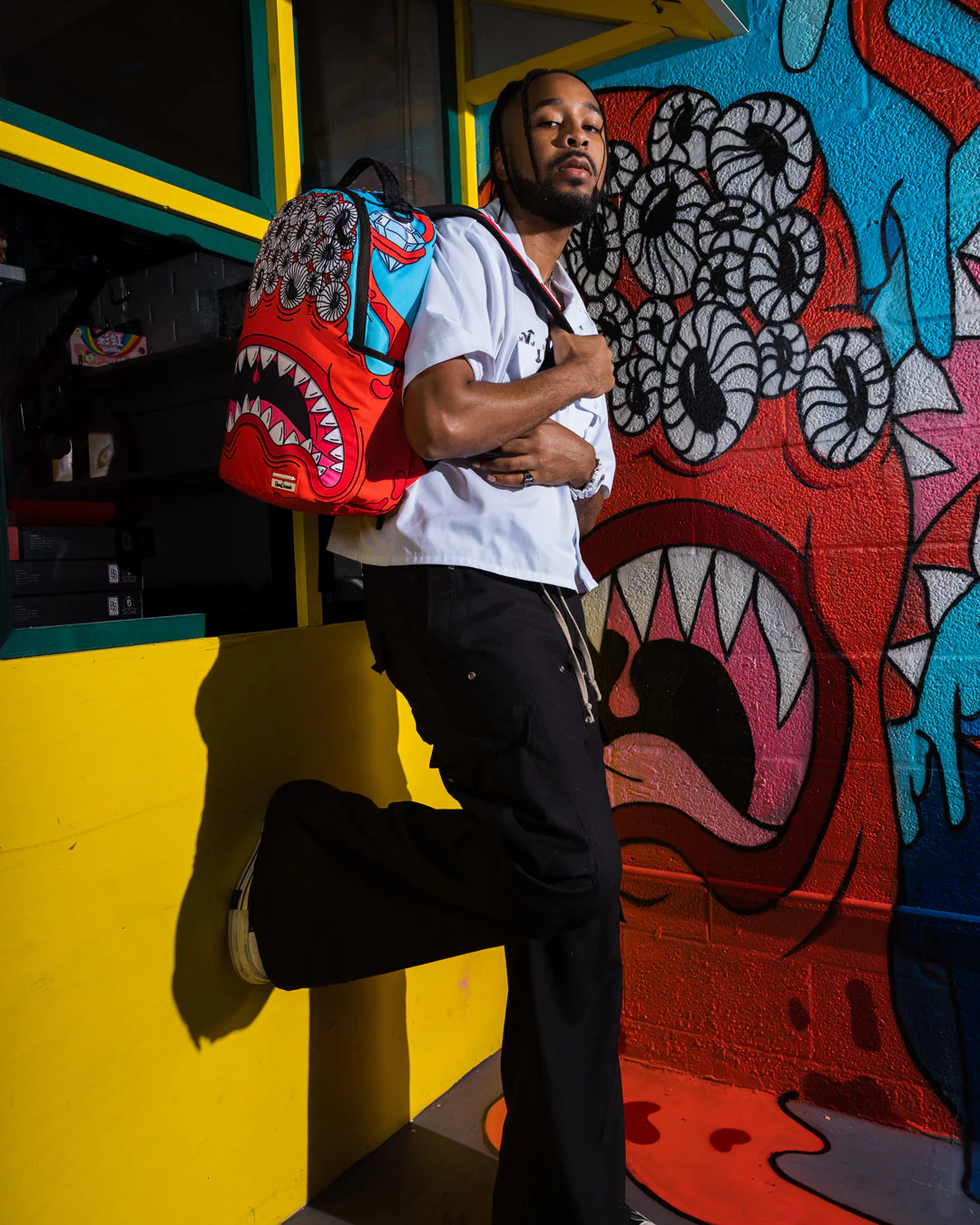 Sprayground X Rodri Designs Jorge Rodriguez Eyez Monster DLXSV Backpack
