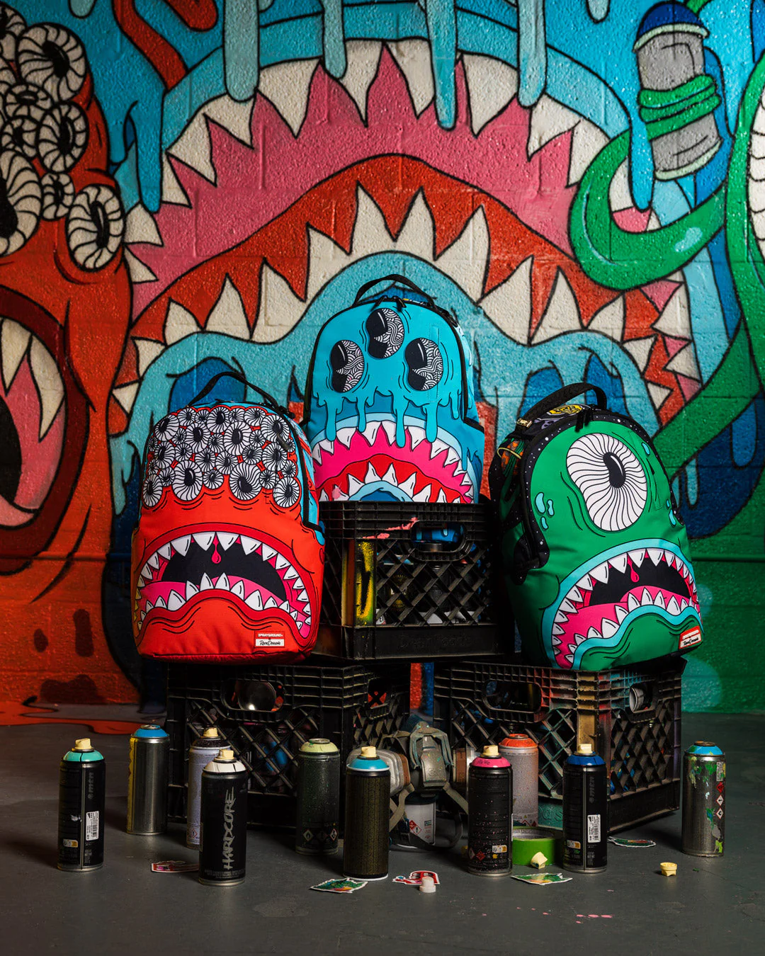 Sprayground X Rodri Designs Jorge Rodriguez Eyez Monster DLXSV Backpack