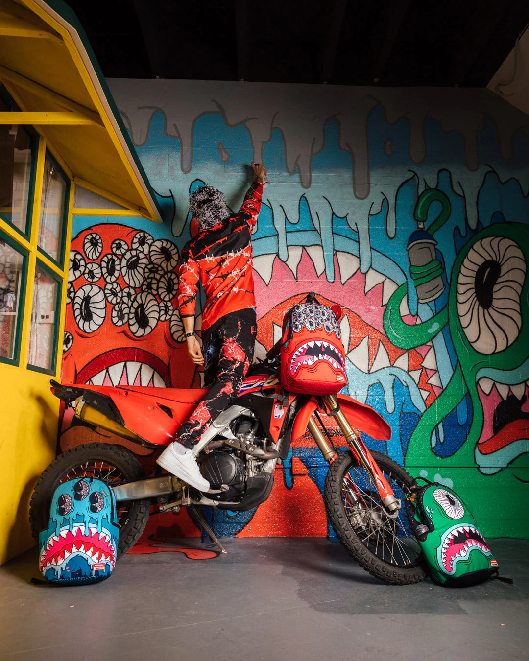 Sprayground X Rodri Designs Jorge Rodriguez Eyez Monster DLXSV Backpack