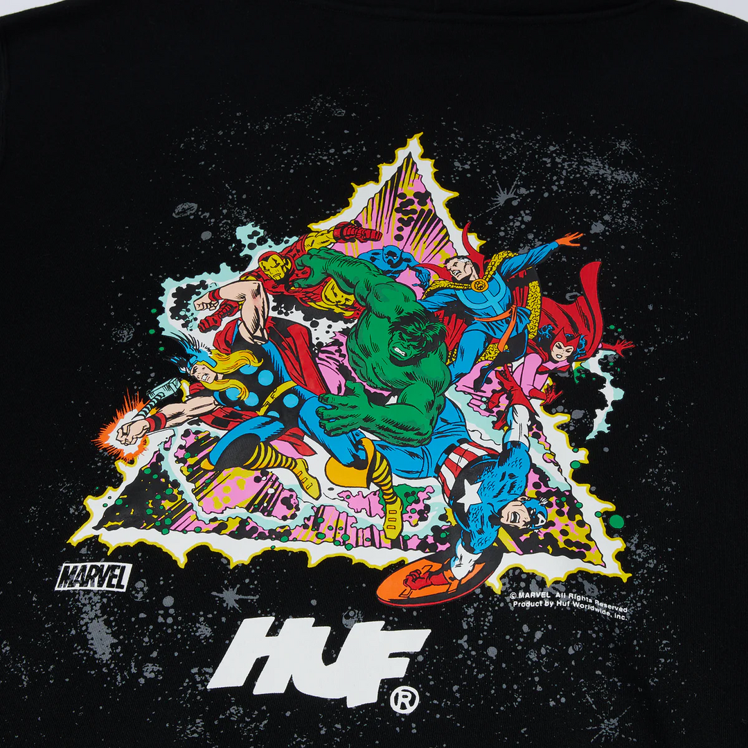 HUF X Avengers Cosmic Assemblage Pullover Hoodie パーカー HUF x Avengers Cosmic Assemblage Hoodie – Mainland Skate & Surf
