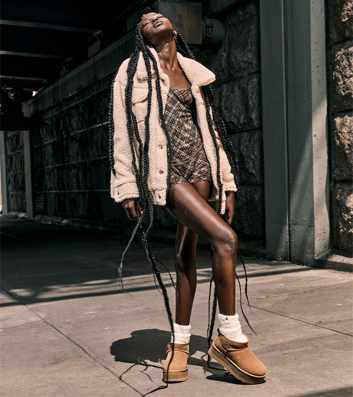 Girls wearing ugg sales slippers