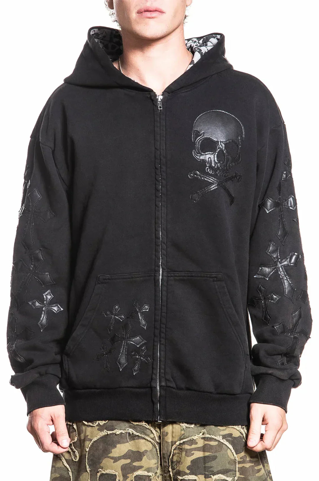 トップス archive AFFLICTION cross zip hoodie Y2K Affliction トップス archive AFFLICTION cross zip hoodie Y2K Affliction