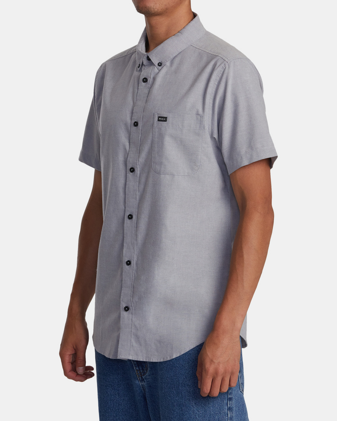 RVCA Mens That'll Do Stretch Short Sleeve Shirt, Balsam Green, Size L RVCA Mens That'll Do Stretch Short Sleeve Shirt, Balsam Green, Size L