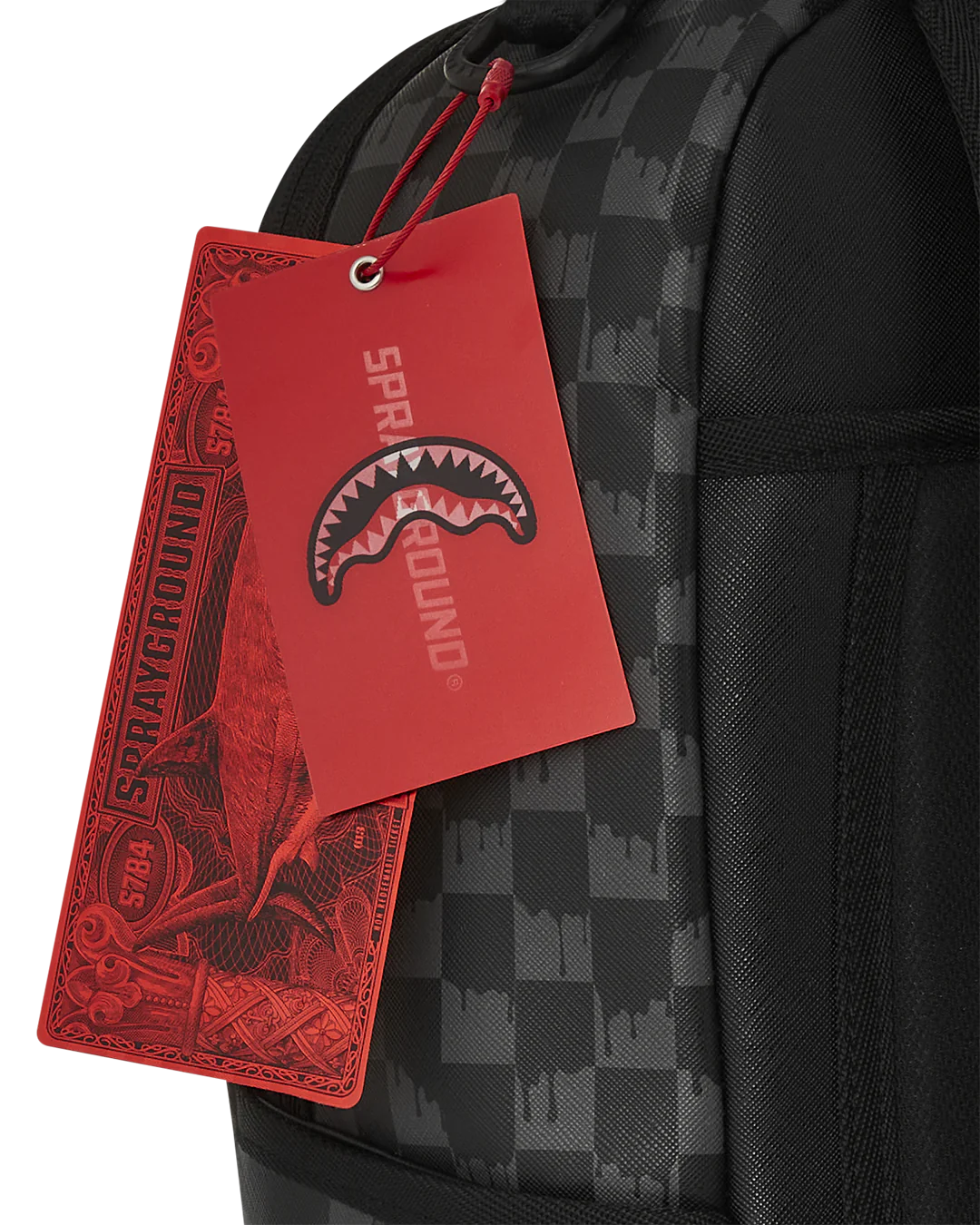 Sprayground Hangover Grey Drip Check DLXSV Backpack