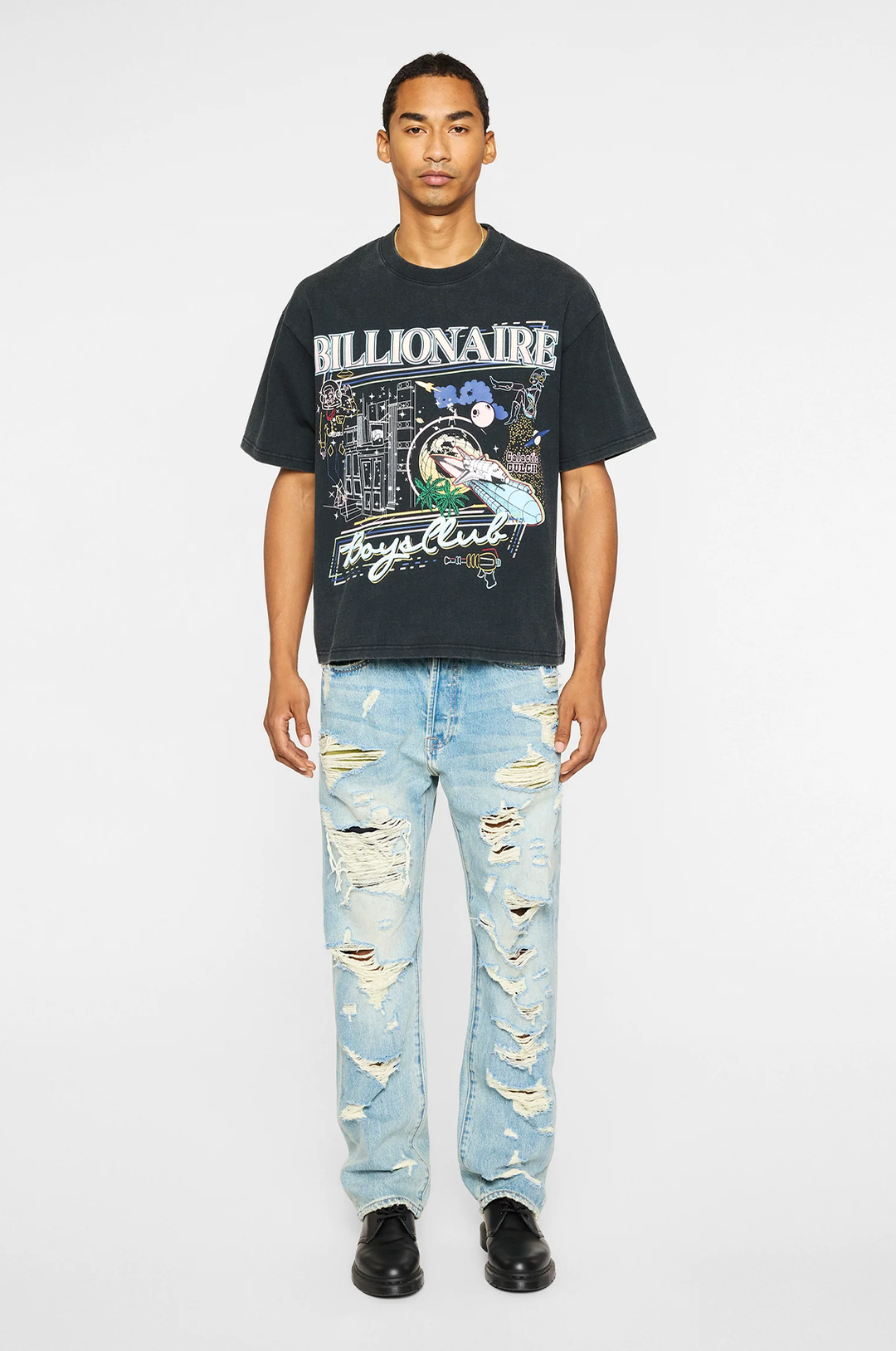 Billionaire Boys Club BB To The Moon SS Knit Tee (Cropped Fit)