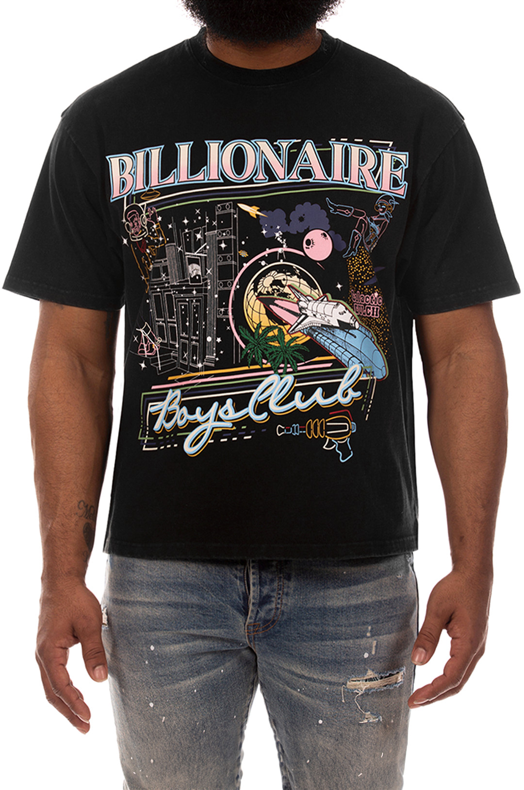 Billionaire Boys Club BB To The Moon SS Knit Tee (Cropped Fit)