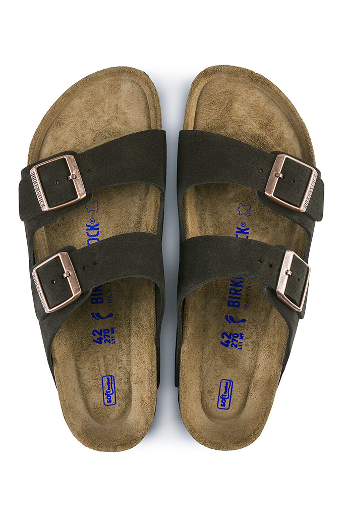 Birkenstock Arizona Soft Footbed Suede Leather Unisex Sandals (Regular Fit)