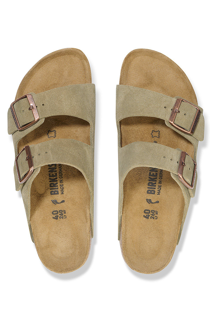 Birkenstock Arizona Suede Leather Unisex Sandals (Regular Fit)