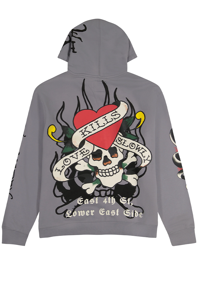 Ed Hardy LKS Skull Men's Zip Up Hoodie