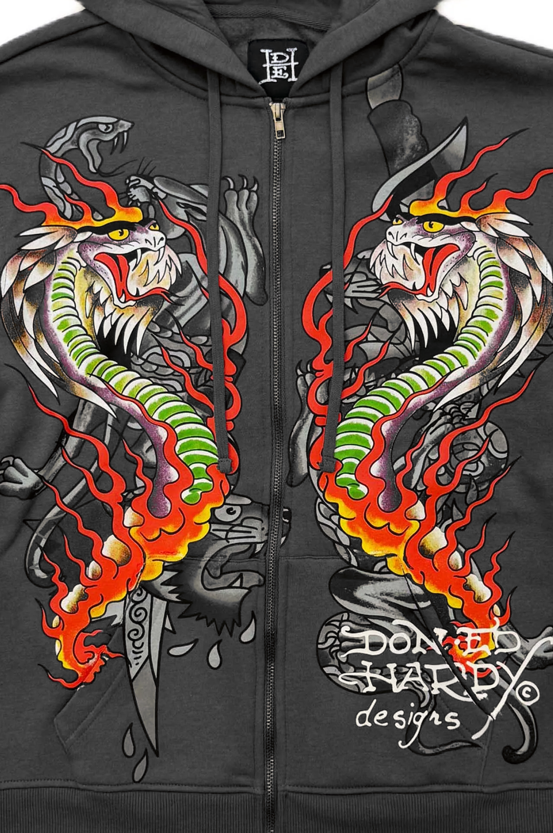 Ed Hardy Dragon Flame Men's Zip Hoodie – Mainland Skate & Surf