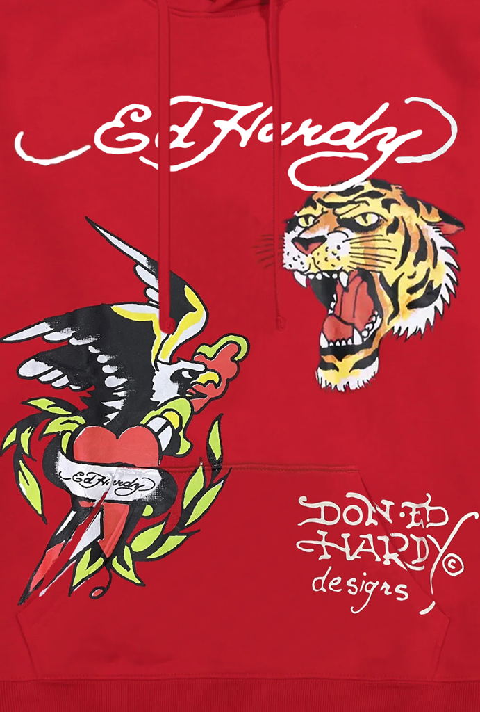 ★送料・関税込み★【Ed Hardy】Eagle Tiger フーディ Ed Hardy Eagle Tiger Men's Pullover Hoodie – Mainland Skate