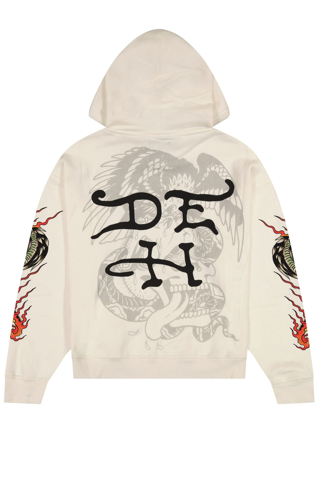 Ed Hardy Tiger Flame Boxy Men's Pullover Hoodie