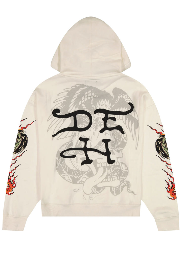 Ed Hardy Tiger Flame Boxy Men's Pullover Hoodie