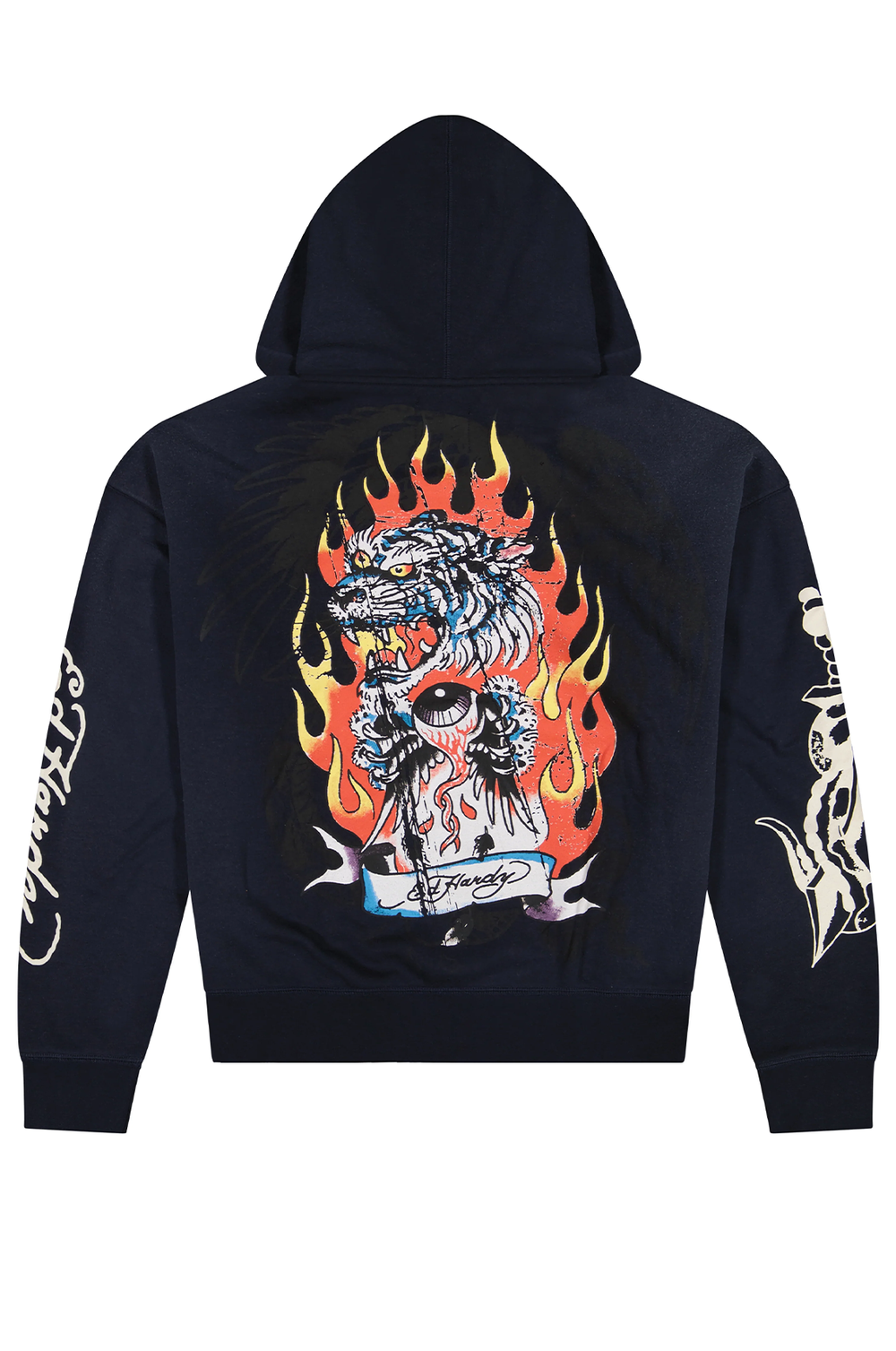 Ed Hardy Tiger Flame Boxy Men's Zip Hoodie – Mainland Skate & Surf