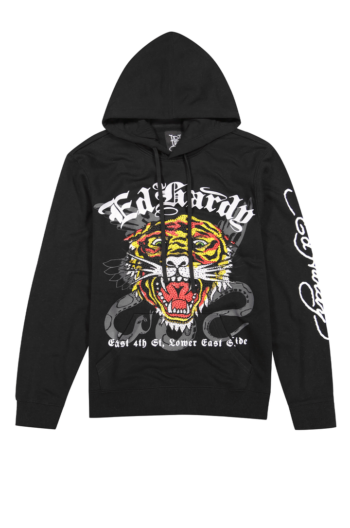Ed Hardy Tiger Head Men's Pullover Hoodie