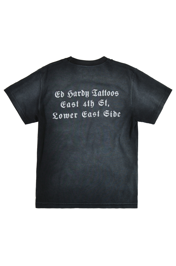 Ed Hardy Rhinestone NYC Eagle Men's Short Sleeve Tee