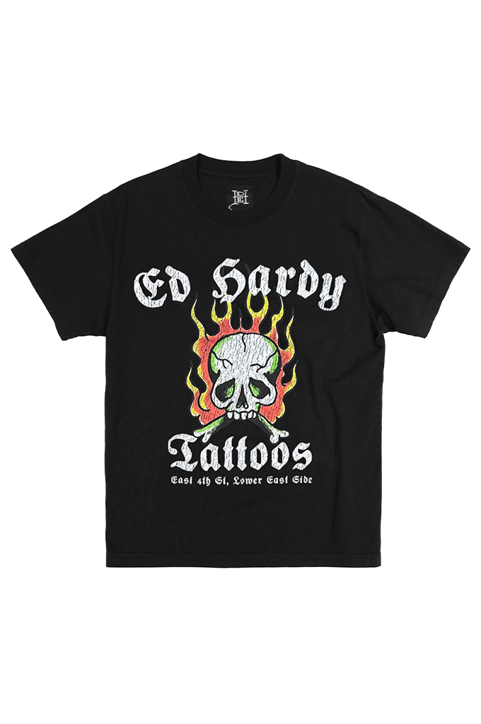 Ed Hardy Fire Skull Men's Short Sleeve Tee