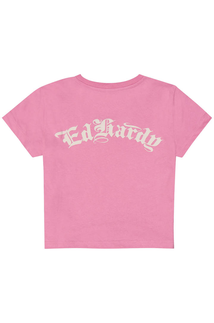 Ed Hardy Flower Diamond Women's Baby Tee