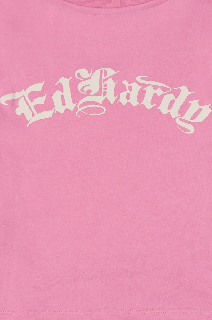 Ed Hardy Flower Diamond Women's Baby Tee