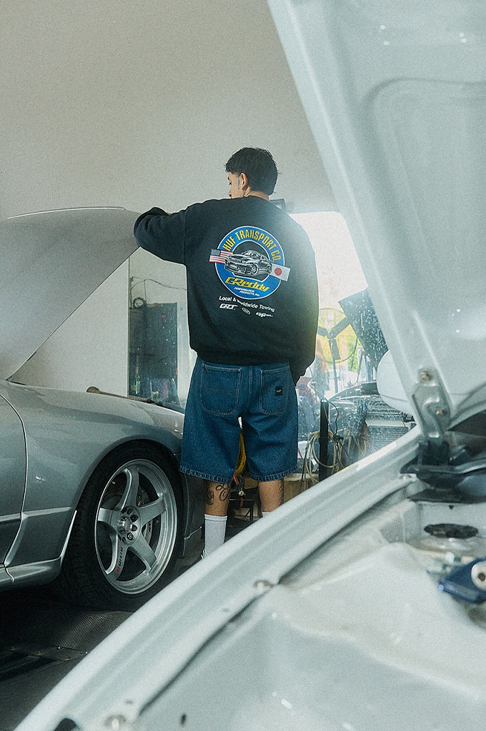 HUF x GReddy Transport Crewneck Sweater